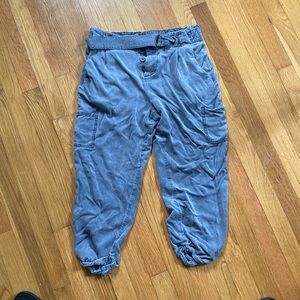 Free people grey cargo joggers size 6